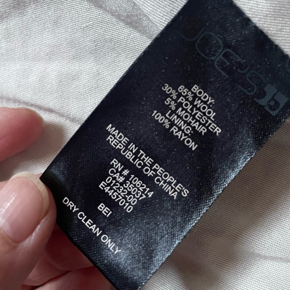 Joes Tweed Wool Mohair Overcoat Trench Long Coat Jacket Tan Gray Y2K M - Picture 7 of 12